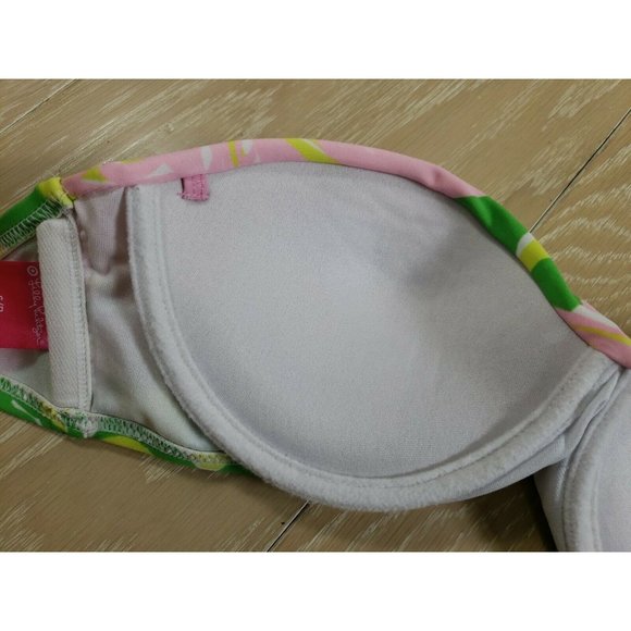 LILLY PULITZER Target Women's SMALL Fan Dance Padded Bandeau Bikini Swimsuit Top - Picture 7 of 8